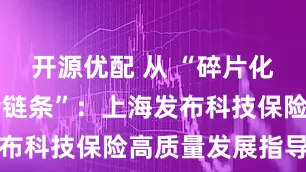 开源优配 从 “碎片化” 到 “全链条”：上海发布科技保险高质量发展指导意见