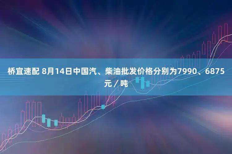 桥宜速配 8月14日中国汽、柴油批发价格分别为7990、6875元／吨